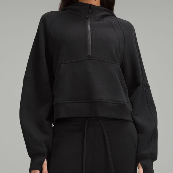 Lululemon Black Scuba Oversized Half Zip Hoodie Black M/L - Picture 1 of 3
